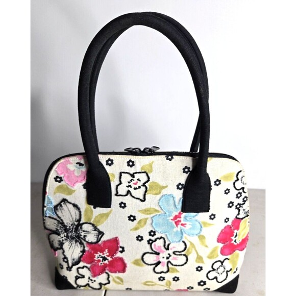 La Pomme Purse - Floral - Sead Beads - Black Accents - Picture 1 of 4